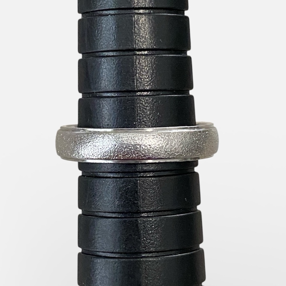 Stainless Steel Textured Minimalist Band Ring